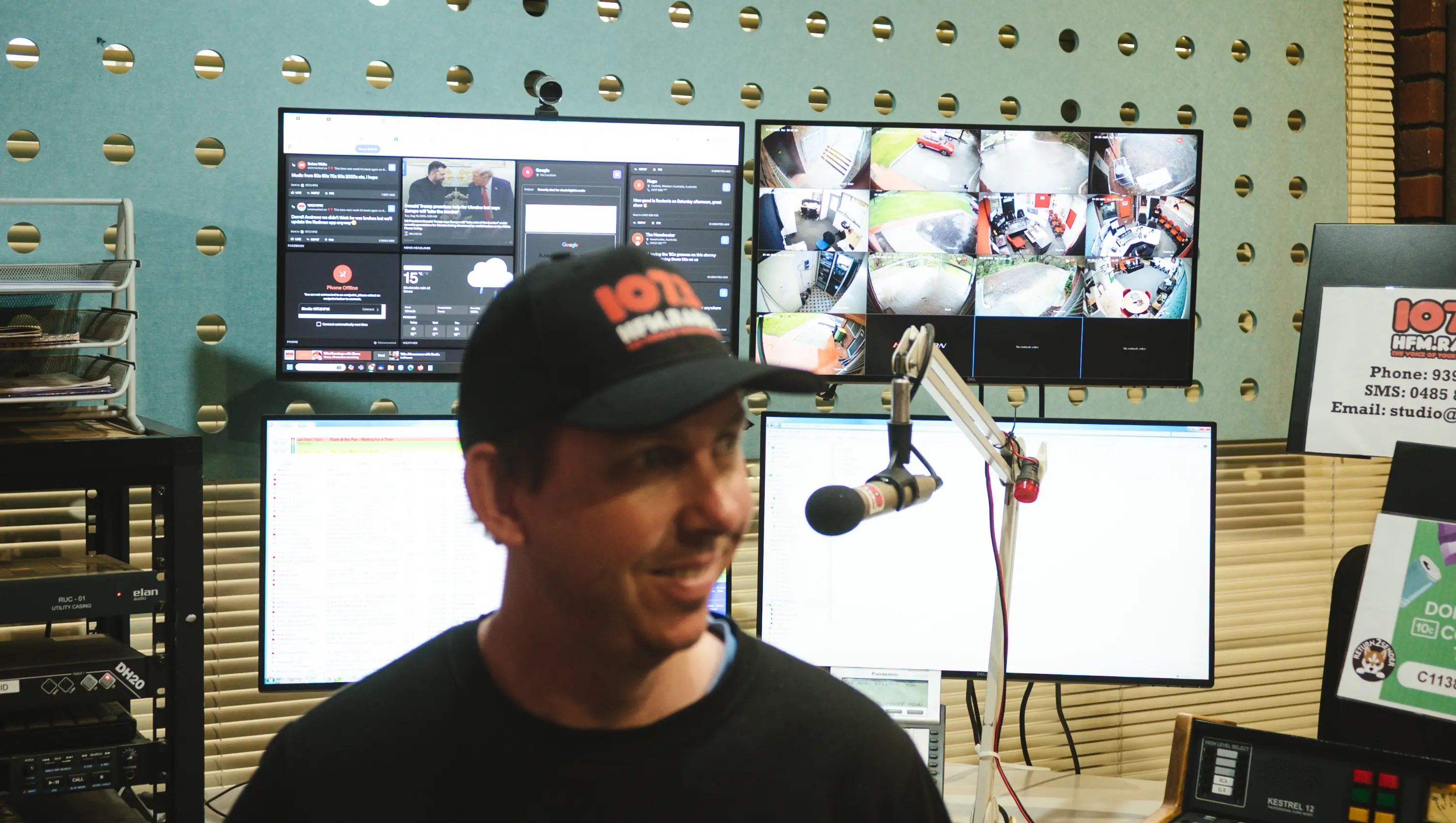 107.3 HFM's radio studio
