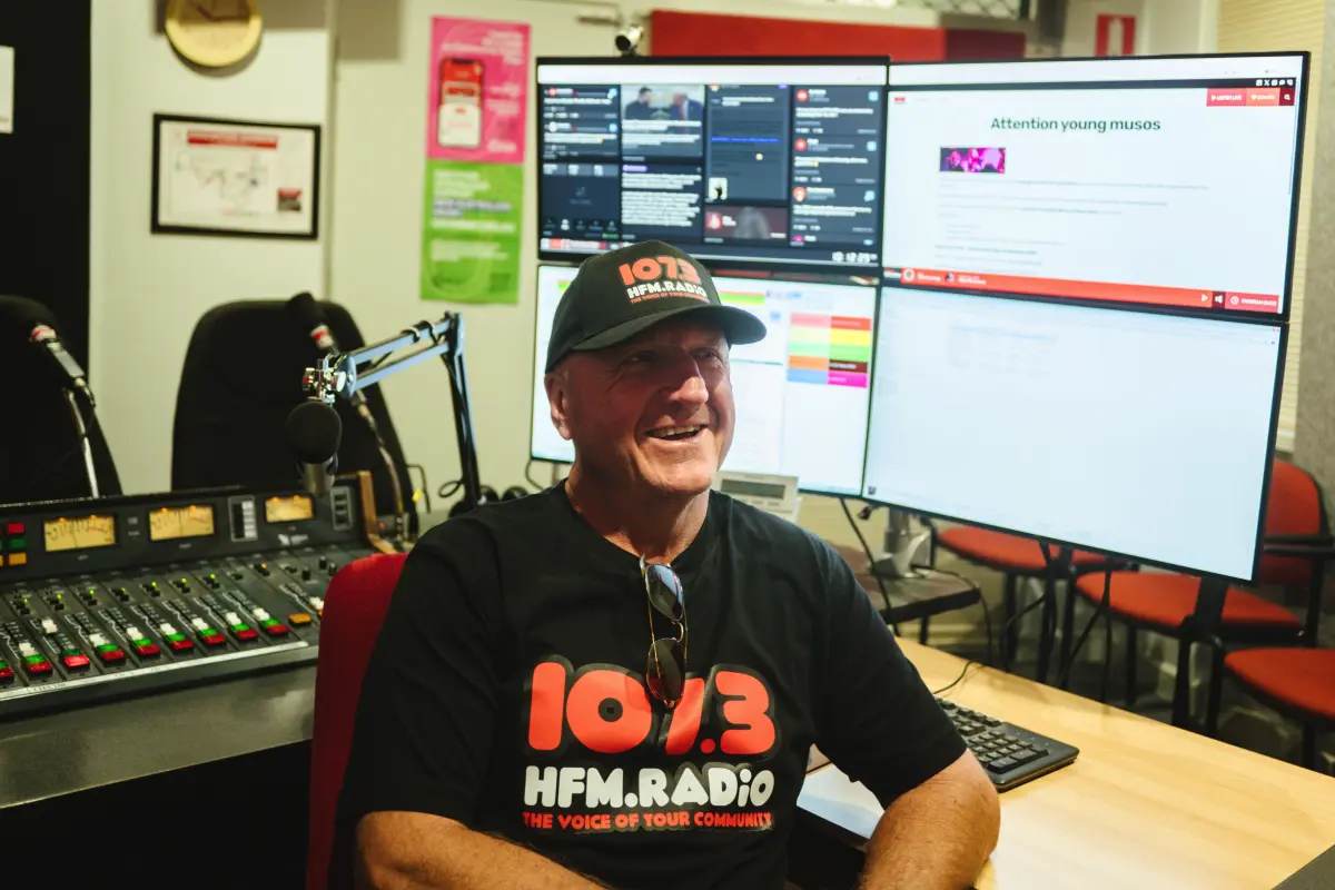 Broadcasting professional using purpose-built tools designed for audio content creators