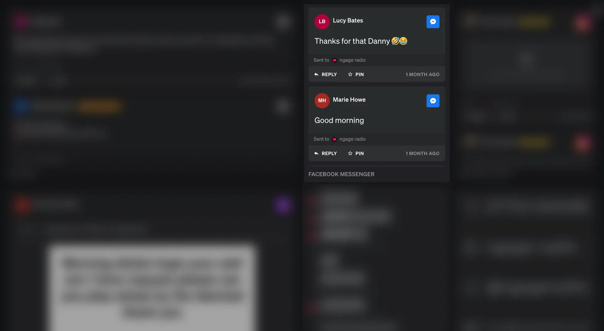 Messenger block