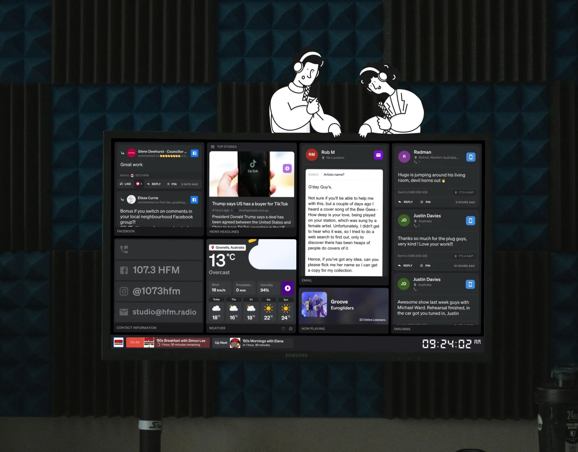Studio Panel displaying on a computer's monitor